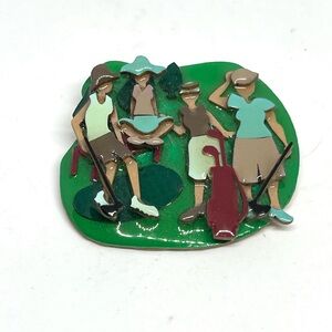 Lucinda’s Women Golfing Scene Pin